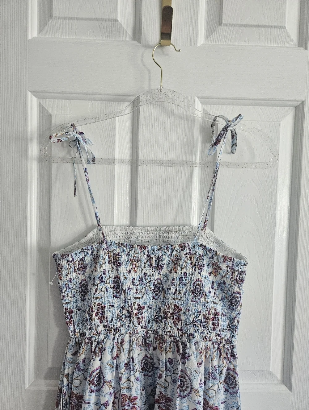 NWOT Target X Roller Rabbit Sketched Floral Tiered Maxi Dress With Tie Straps